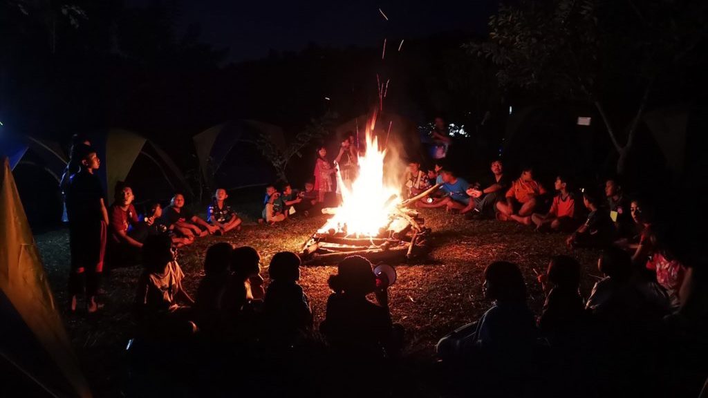 Sitting around the fire